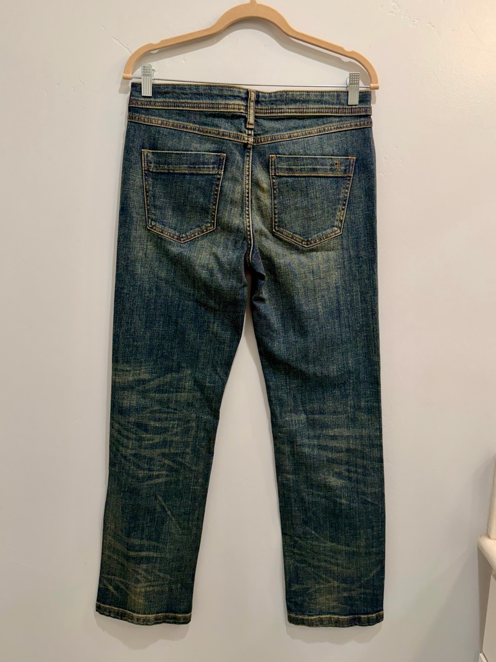 Anthropologie Pilcro & the Letterpress Straight-Leg Jeans Mid Rise Blue Size 27 - Picture 6 of 10